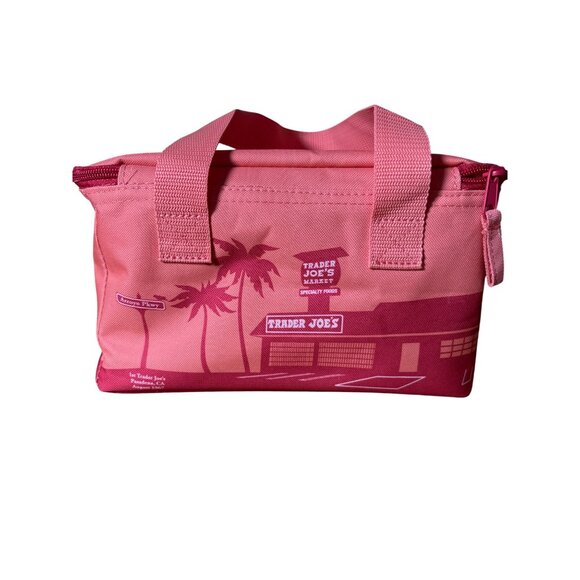 Trader Joe's‎ Mini Insulated Bag Lunch Box Melon Peach Color Zipper NWT - Picture 4 of 9